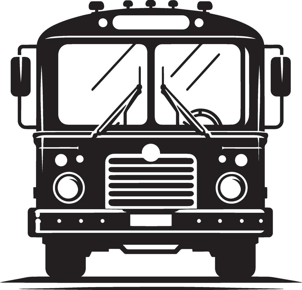 City bus silhouette flat illustration isolated on a white background vector