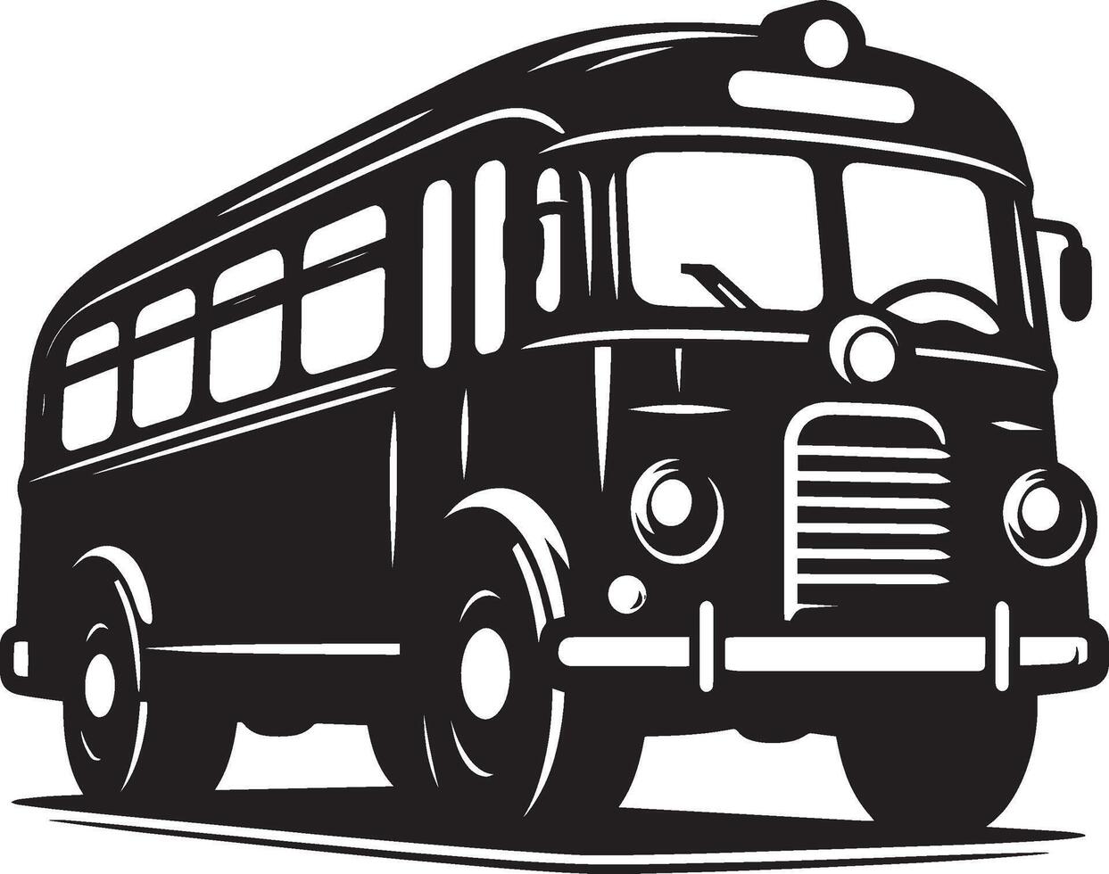 City bus silhouette flat illustration isolated on a white background vector