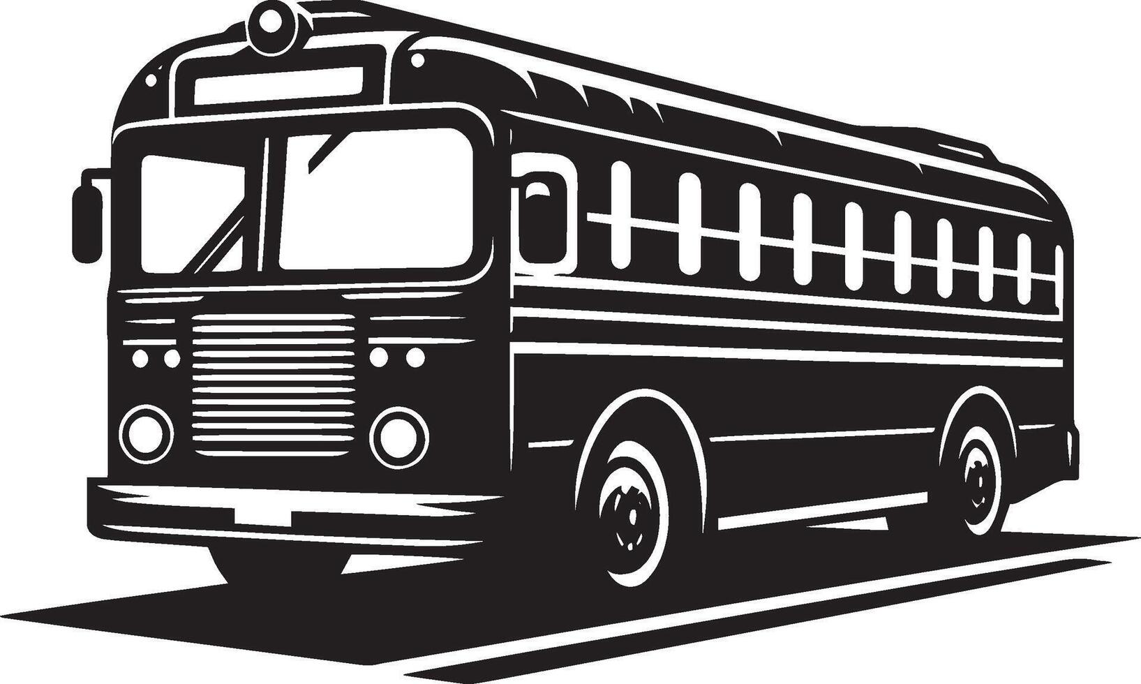 City bus silhouette flat illustration isolated on a white background vector