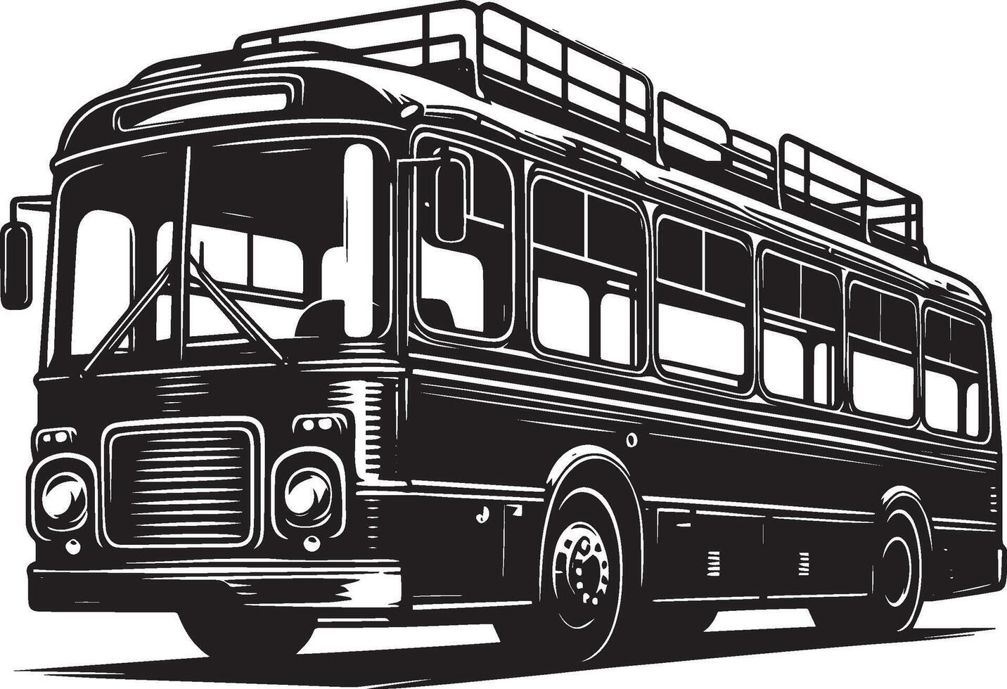 City bus silhouette flat illustration isolated on a white background vector