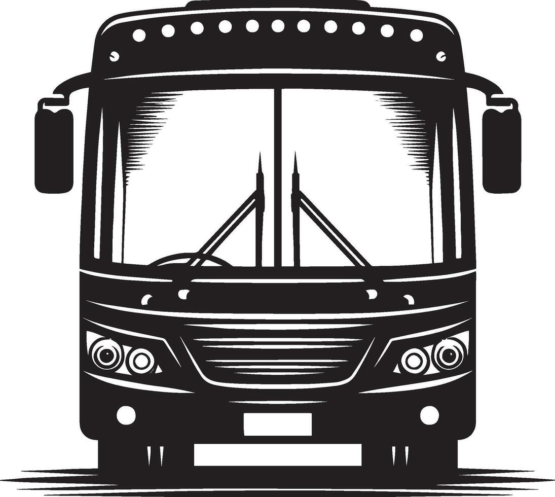 City bus silhouette flat illustration isolated on a white background vector