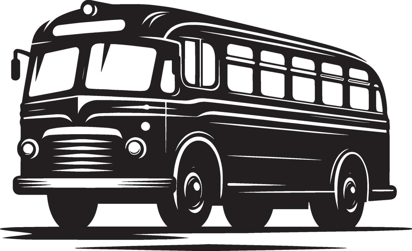City bus silhouette flat illustration isolated on a white background vector