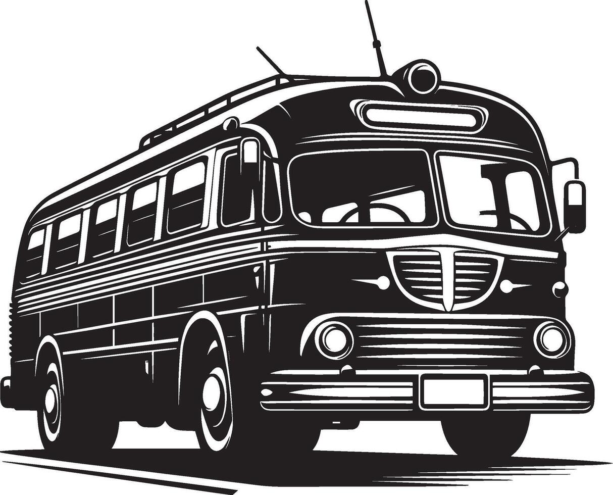 City bus silhouette flat illustration isolated on a white background vector