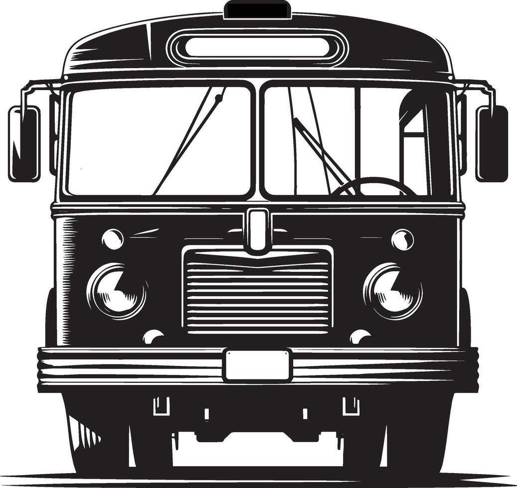 City bus silhouette flat illustration isolated on a white background vector