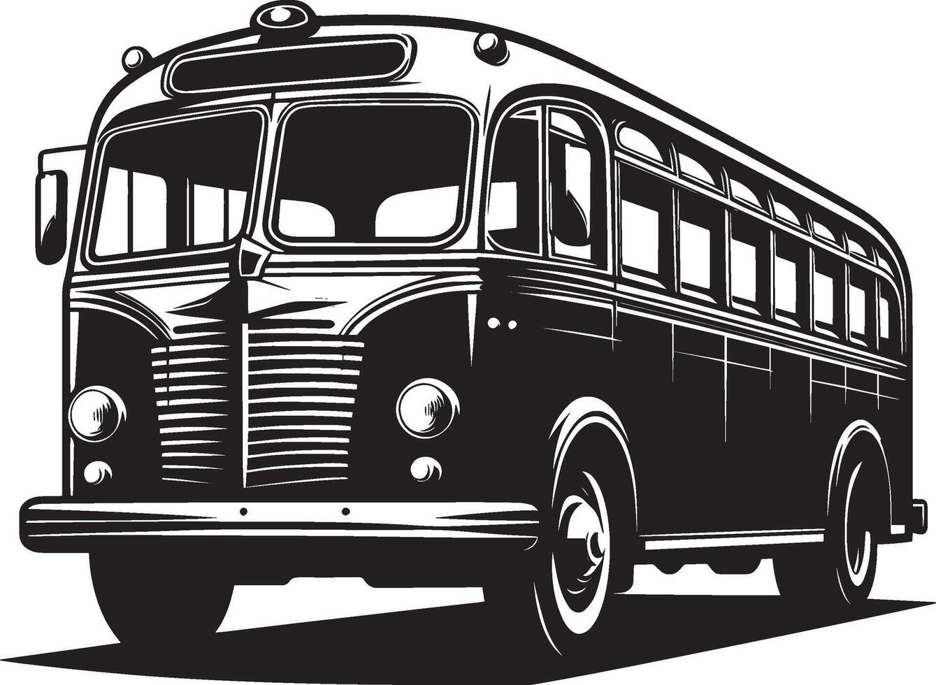 City bus silhouette flat illustration isolated on a white background vector