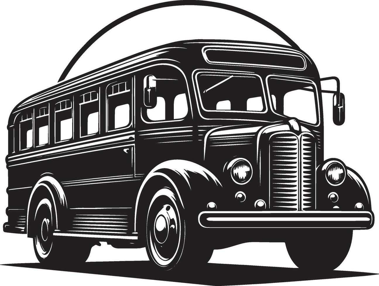 City bus silhouette flat illustration isolated on a white background vector