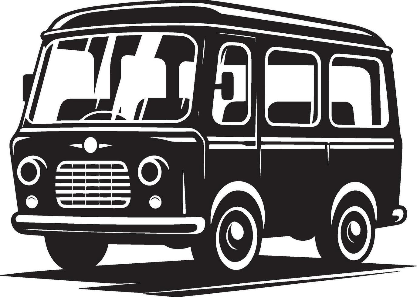City bus silhouette flat illustration isolated on a white background vector