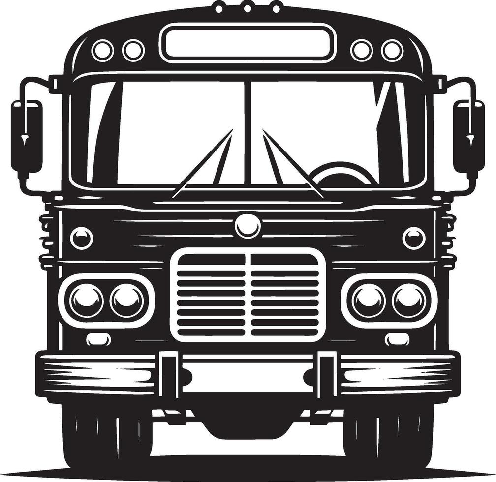 City bus silhouette flat illustration isolated on a white background vector