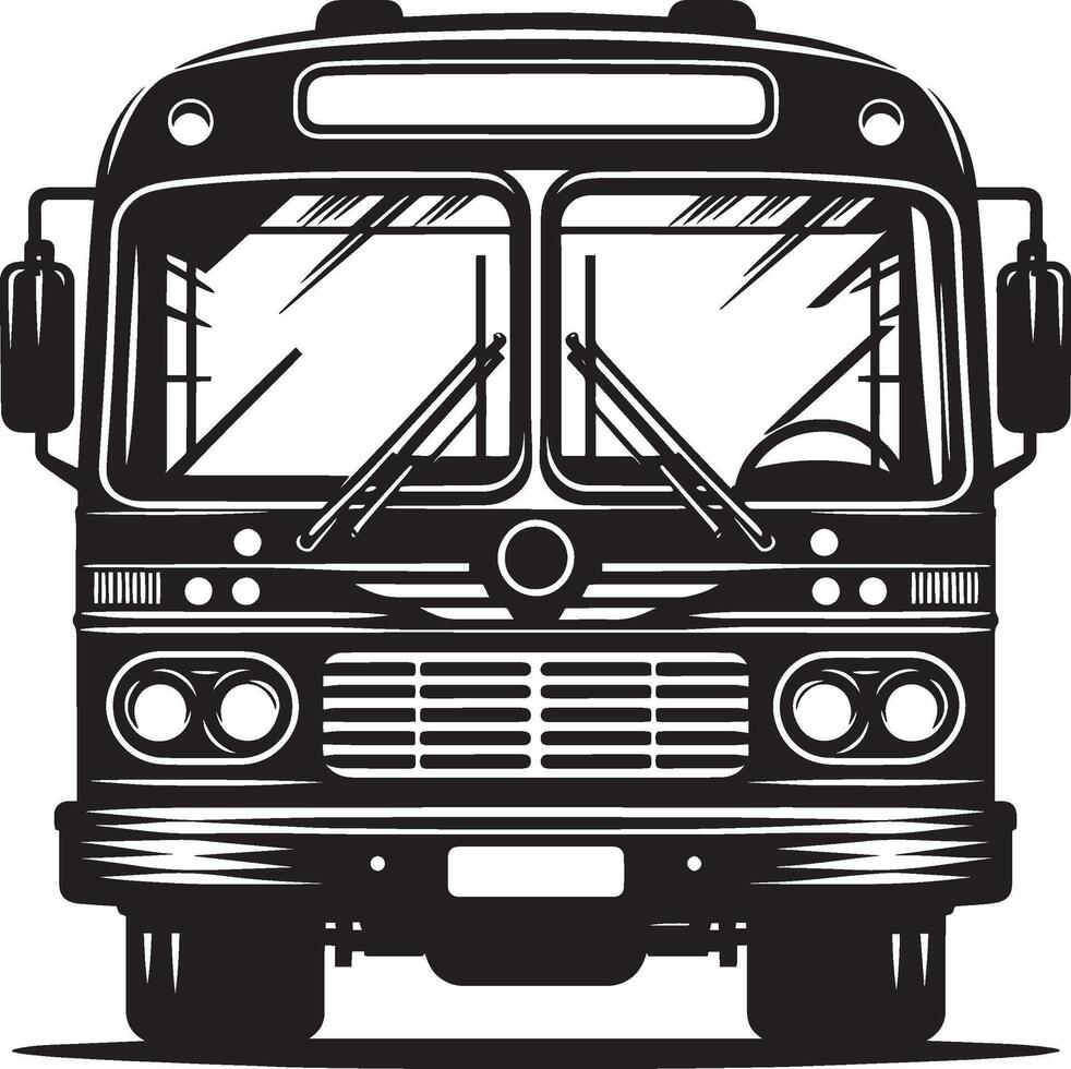 City bus silhouette flat illustration isolated on a white background vector