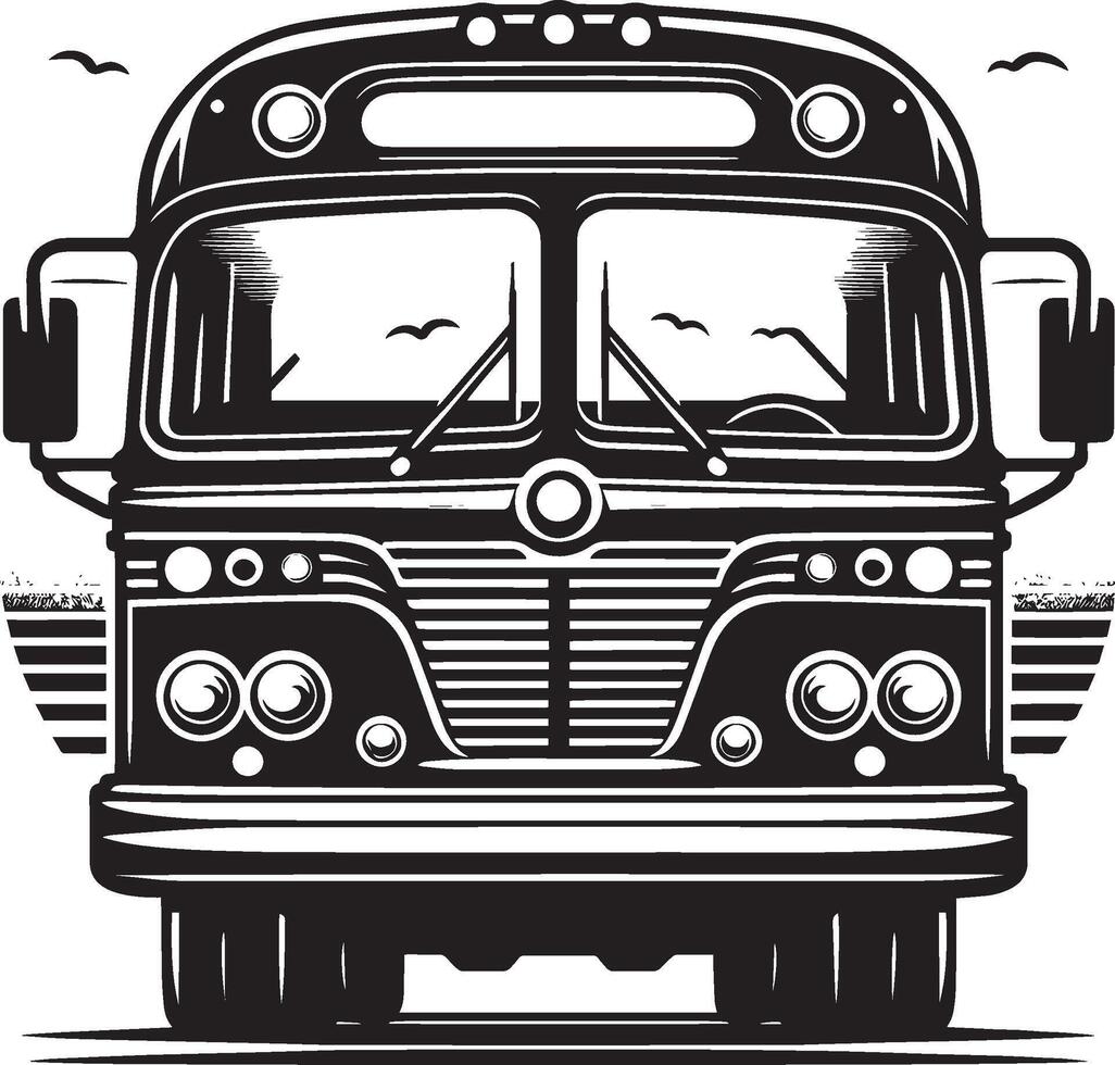 City bus silhouette flat illustration isolated on a white background vector