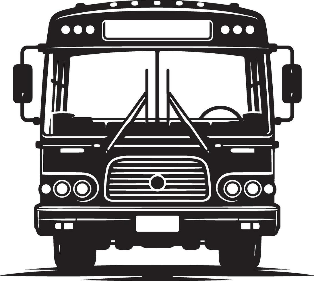 City bus silhouette flat illustration isolated on a white background vector