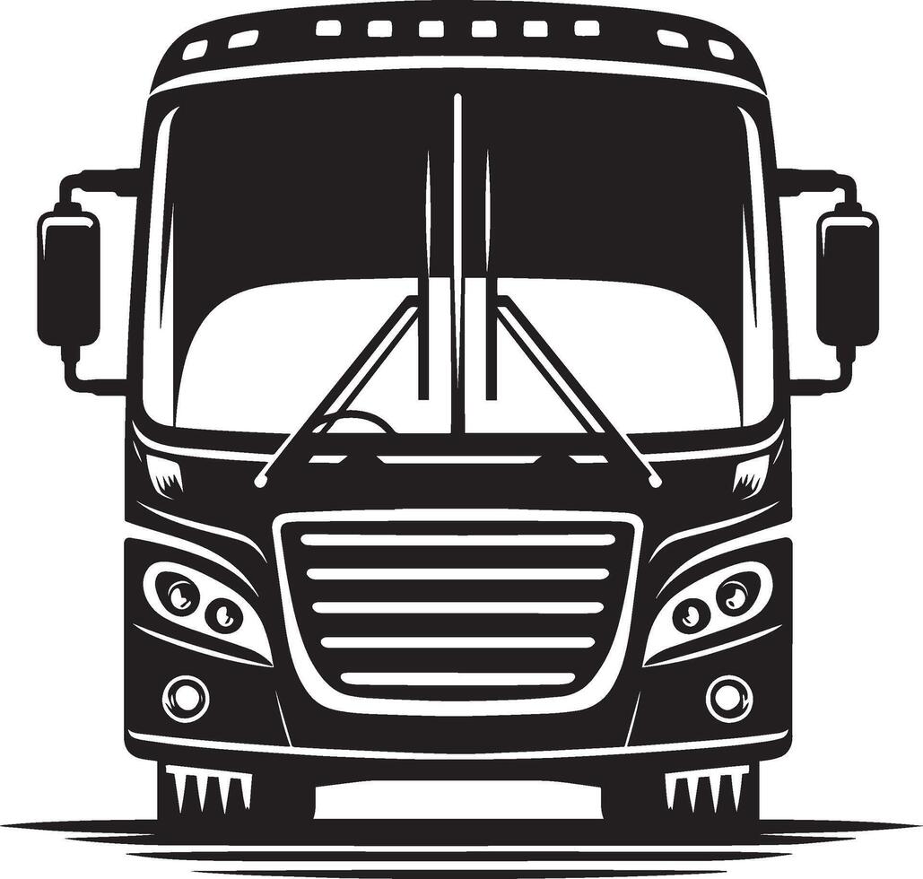 City bus silhouette flat illustration isolated on a white background vector