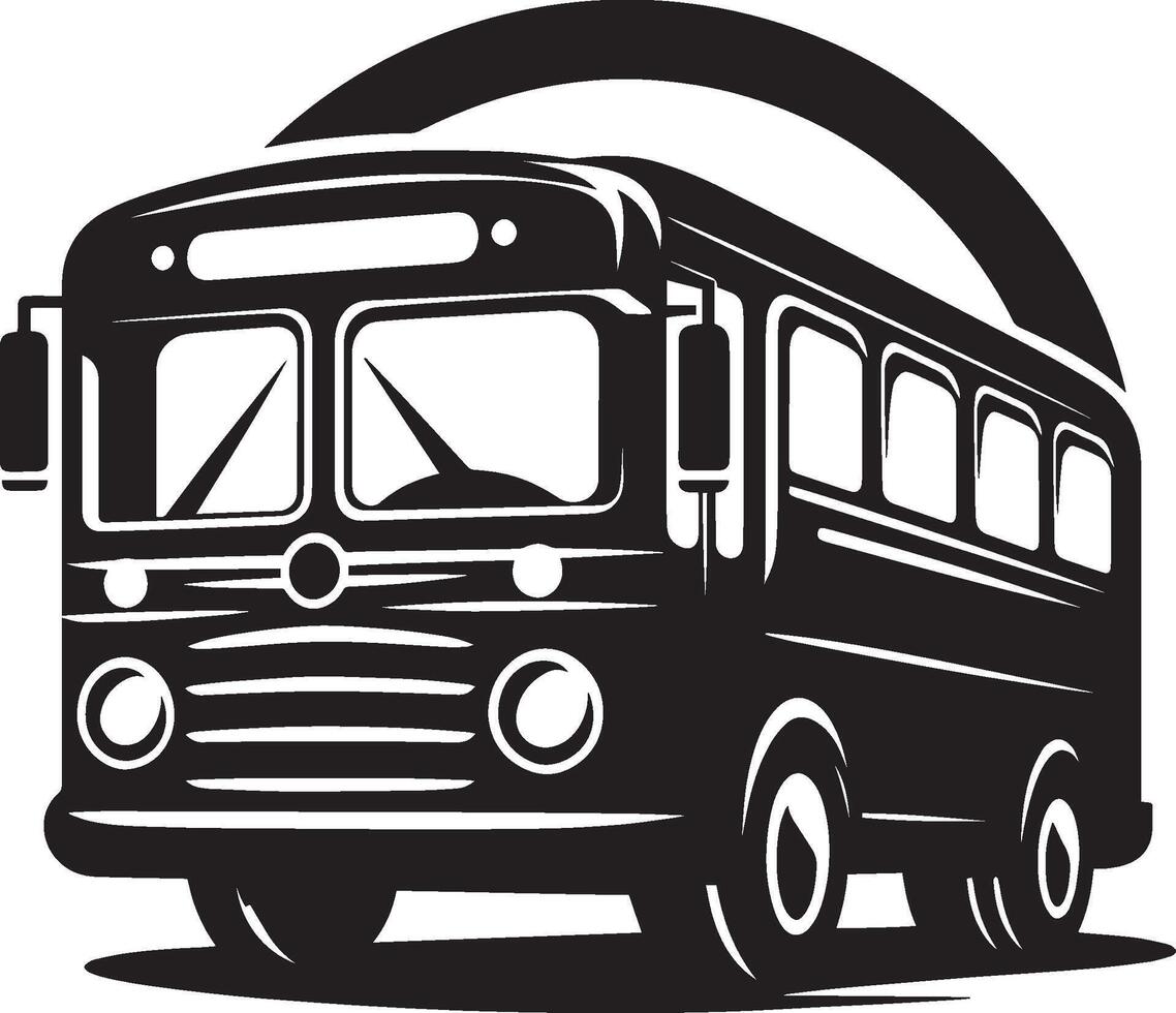 City bus silhouette flat illustration isolated on a white background vector