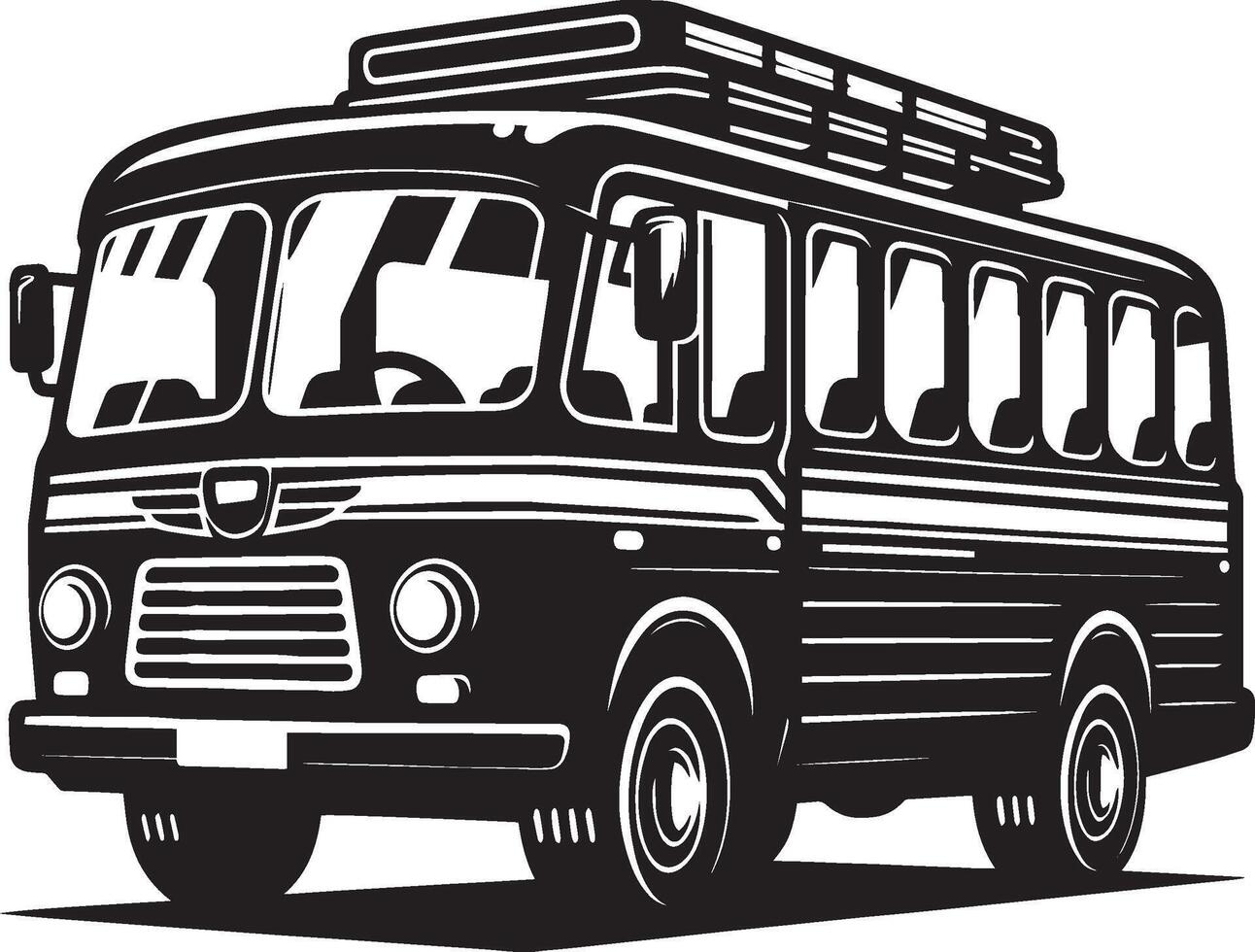 City bus silhouette flat illustration isolated on a white background vector
