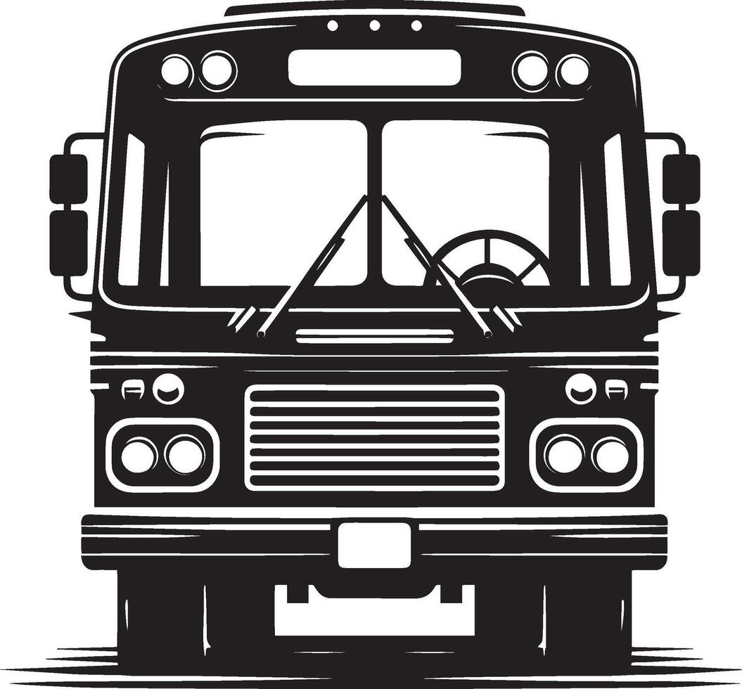 City bus silhouette flat illustration isolated on a white background vector
