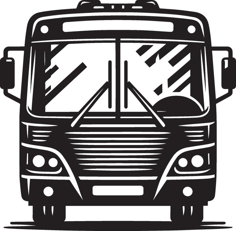 City bus silhouette flat illustration isolated on a white background vector