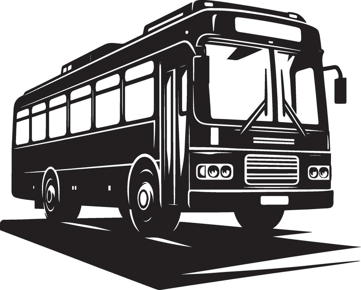 City bus silhouette flat illustration isolated on a white background vector