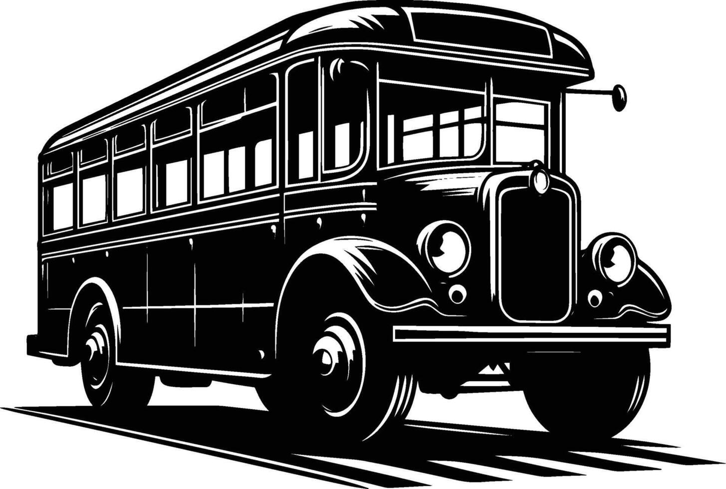 City bus silhouette flat illustration isolated on a white background vector
