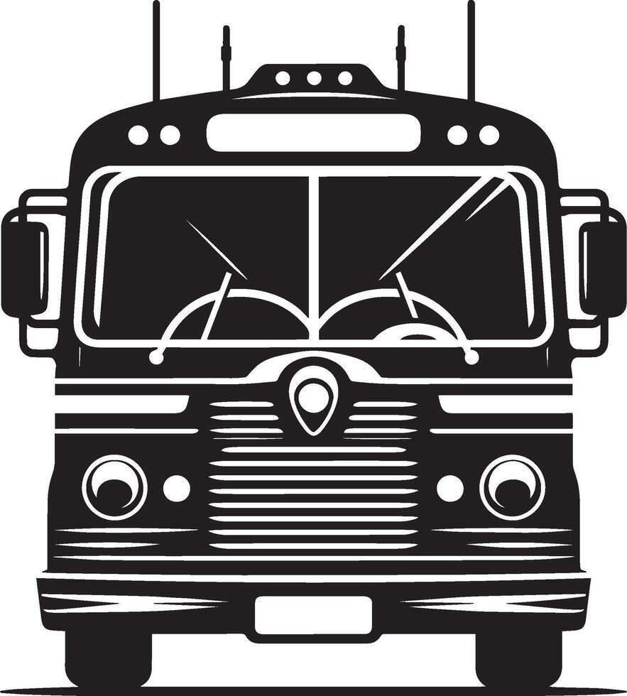 City bus silhouette flat illustration isolated on a white background vector
