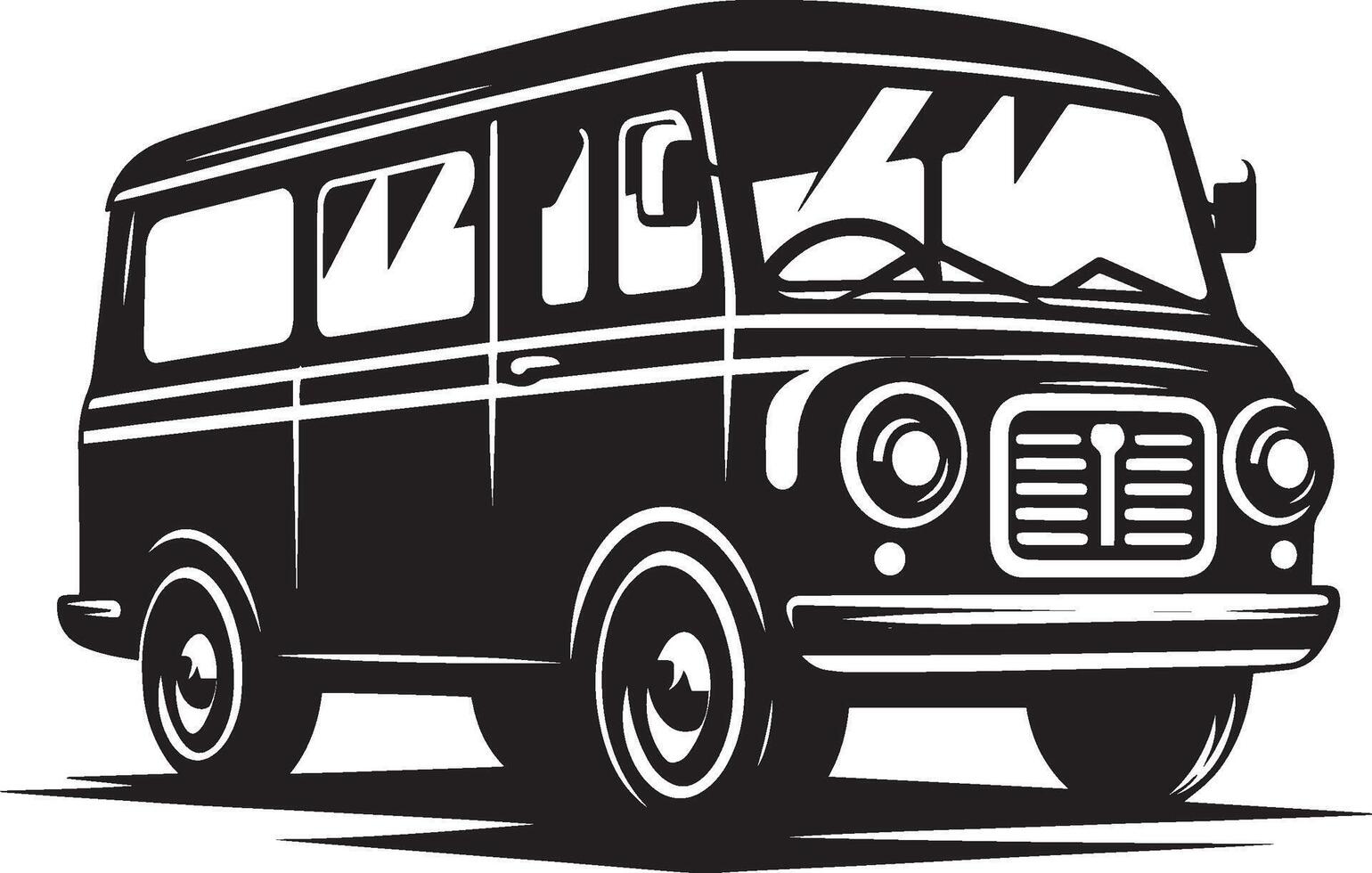 City bus silhouette flat illustration isolated on a white background vector