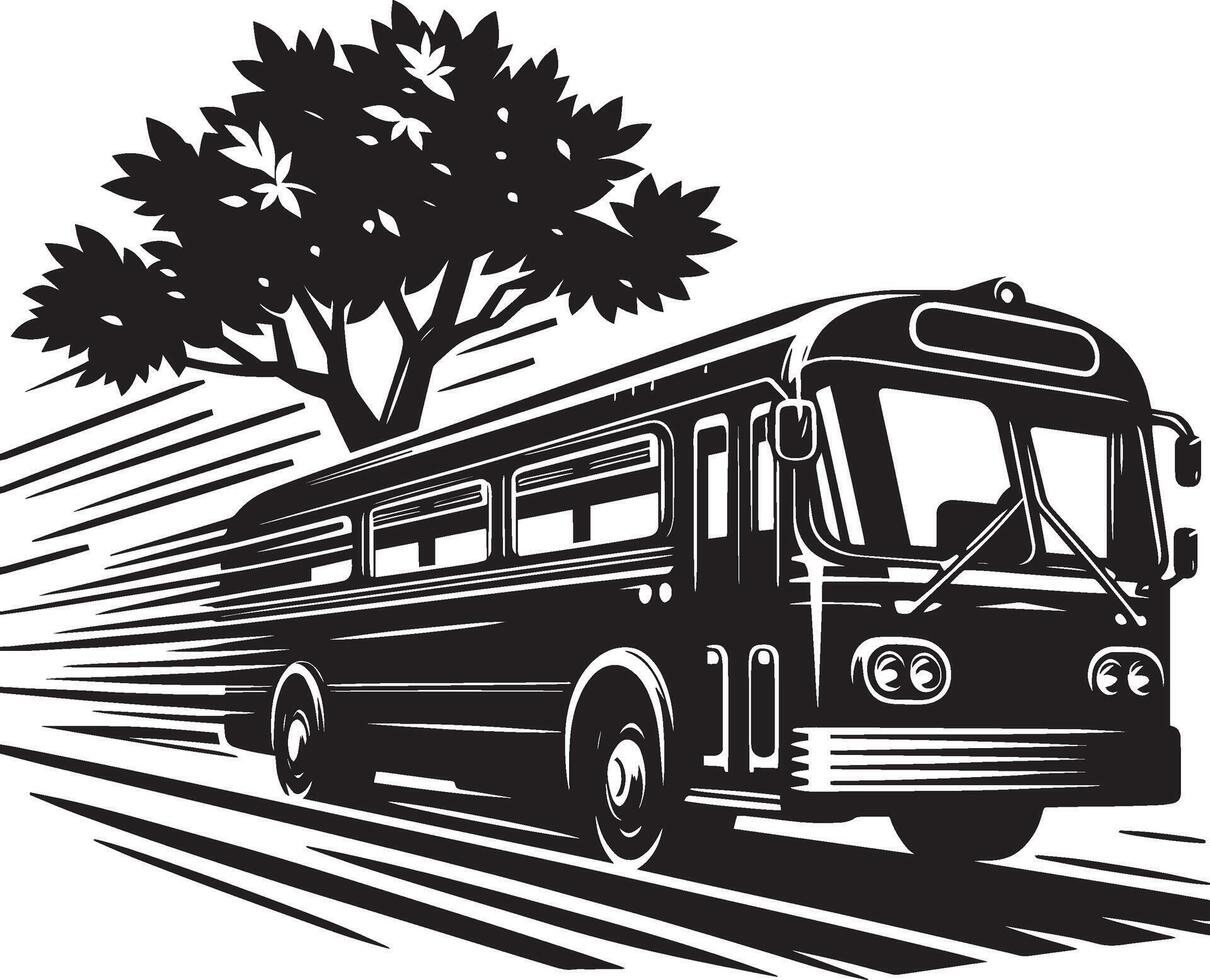 City bus silhouette flat illustration isolated on a white background vector
