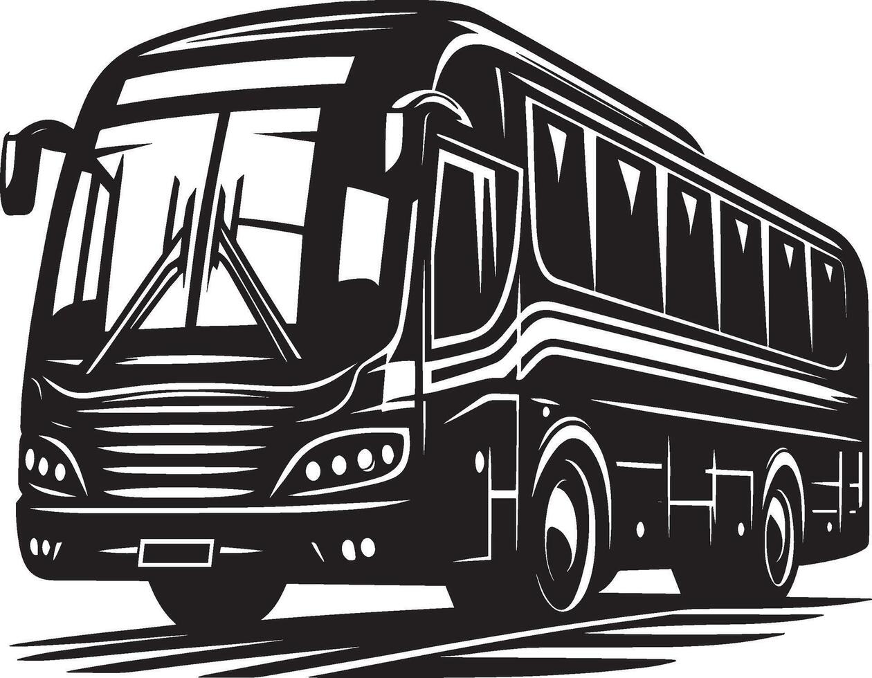 City bus silhouette flat illustration isolated on a white background vector