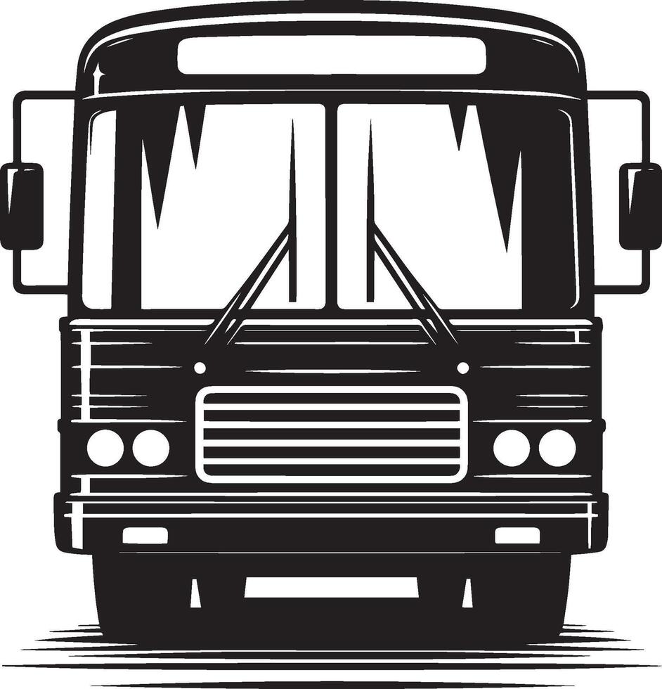City bus silhouette flat illustration isolated on a white background vector