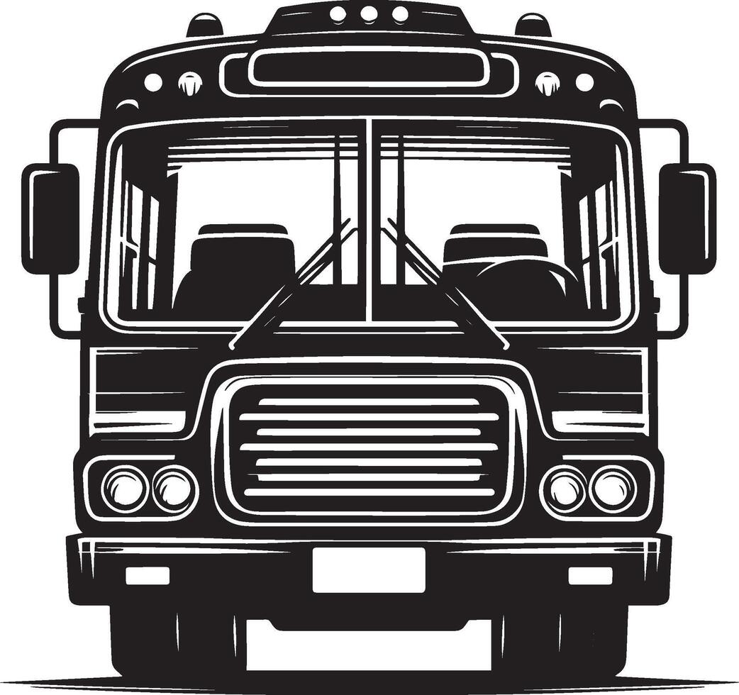 City bus silhouette flat illustration isolated on a white background vector