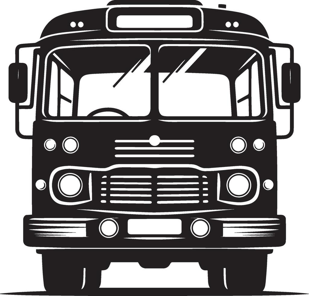 City bus silhouette flat illustration isolated on a white background vector
