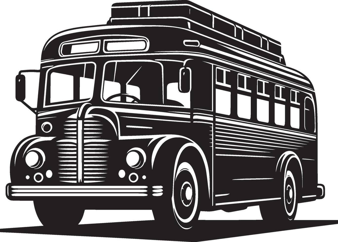 City bus silhouette flat illustration isolated on a white background vector