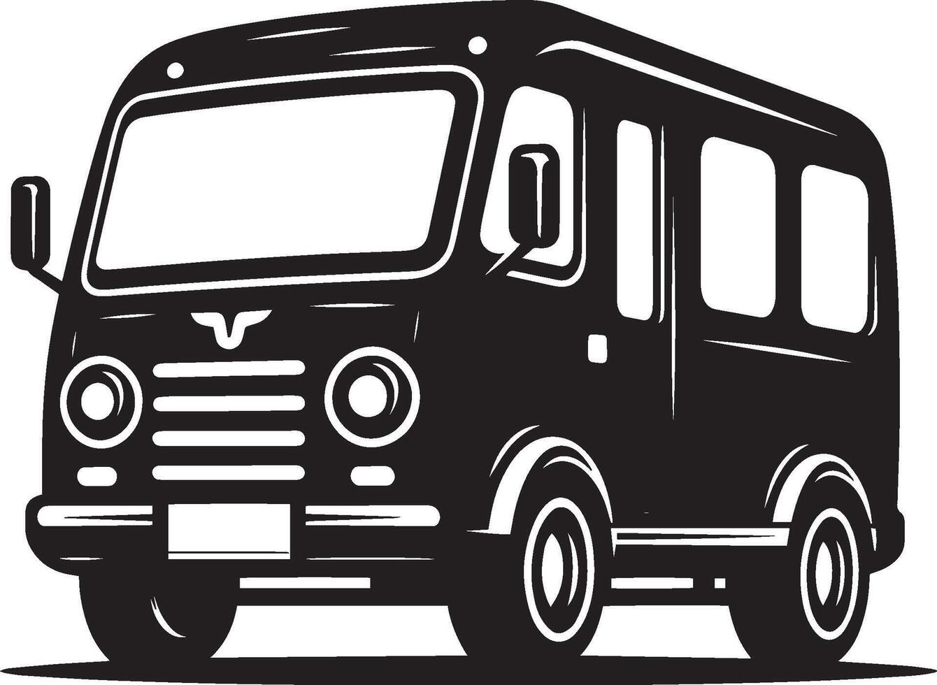 City bus silhouette flat illustration isolated on a white background vector