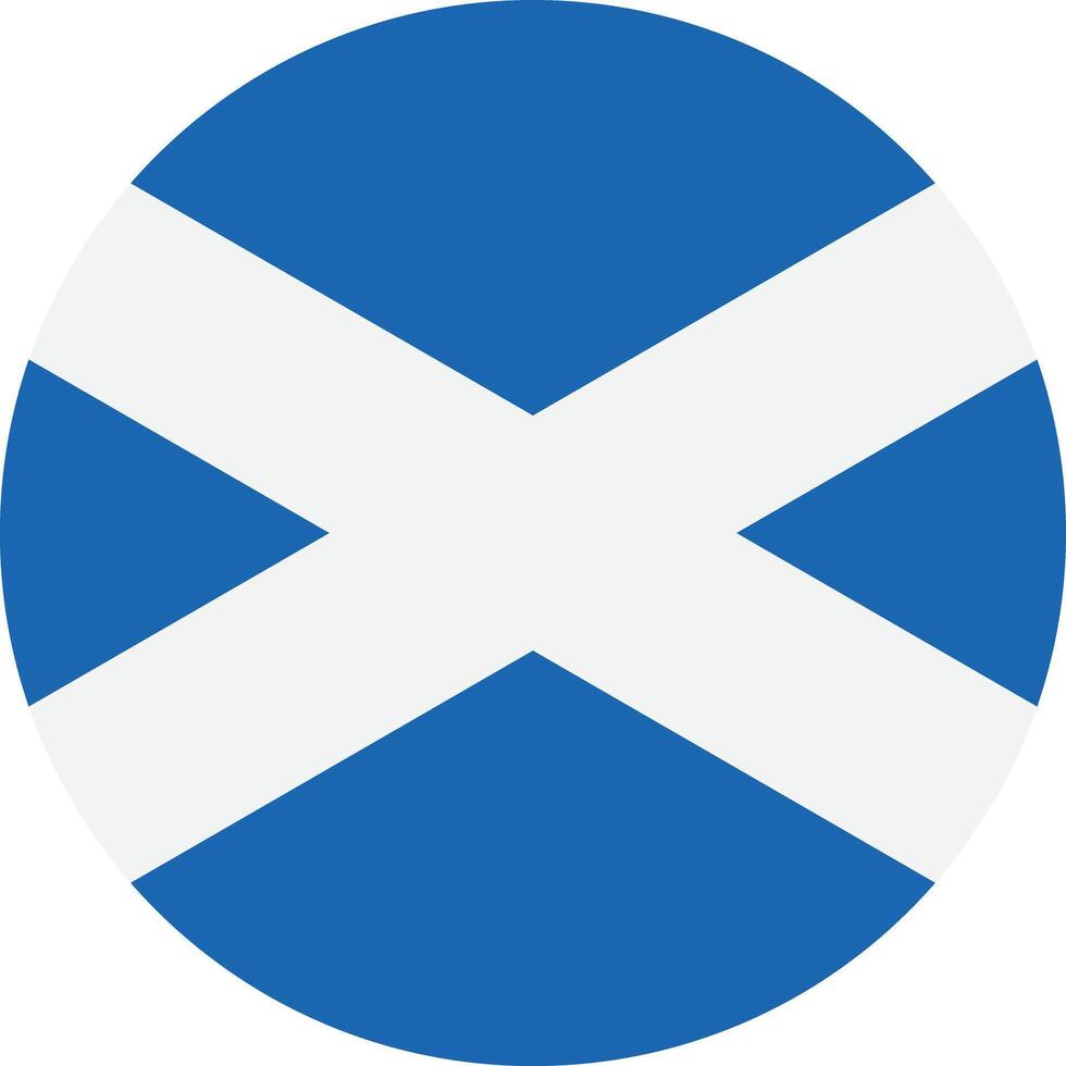Round Scotland flag . Scotland flag button . Circle flag of Scotland . illustration vector