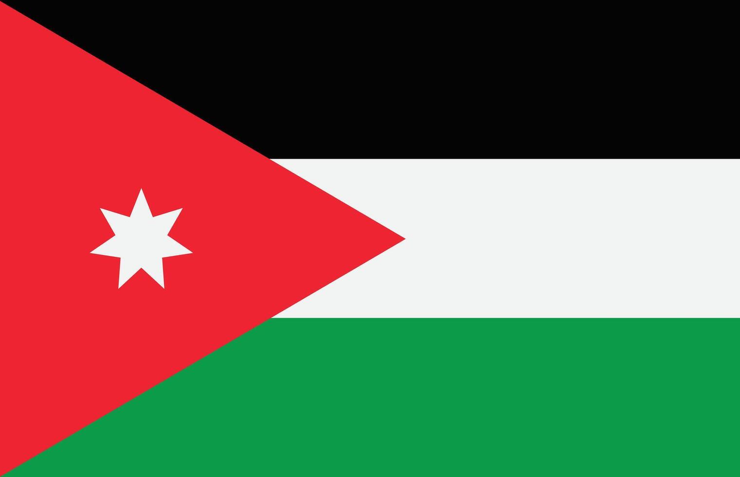 Jordan flag isolated on white background . National flag of Jordan . illustration vector