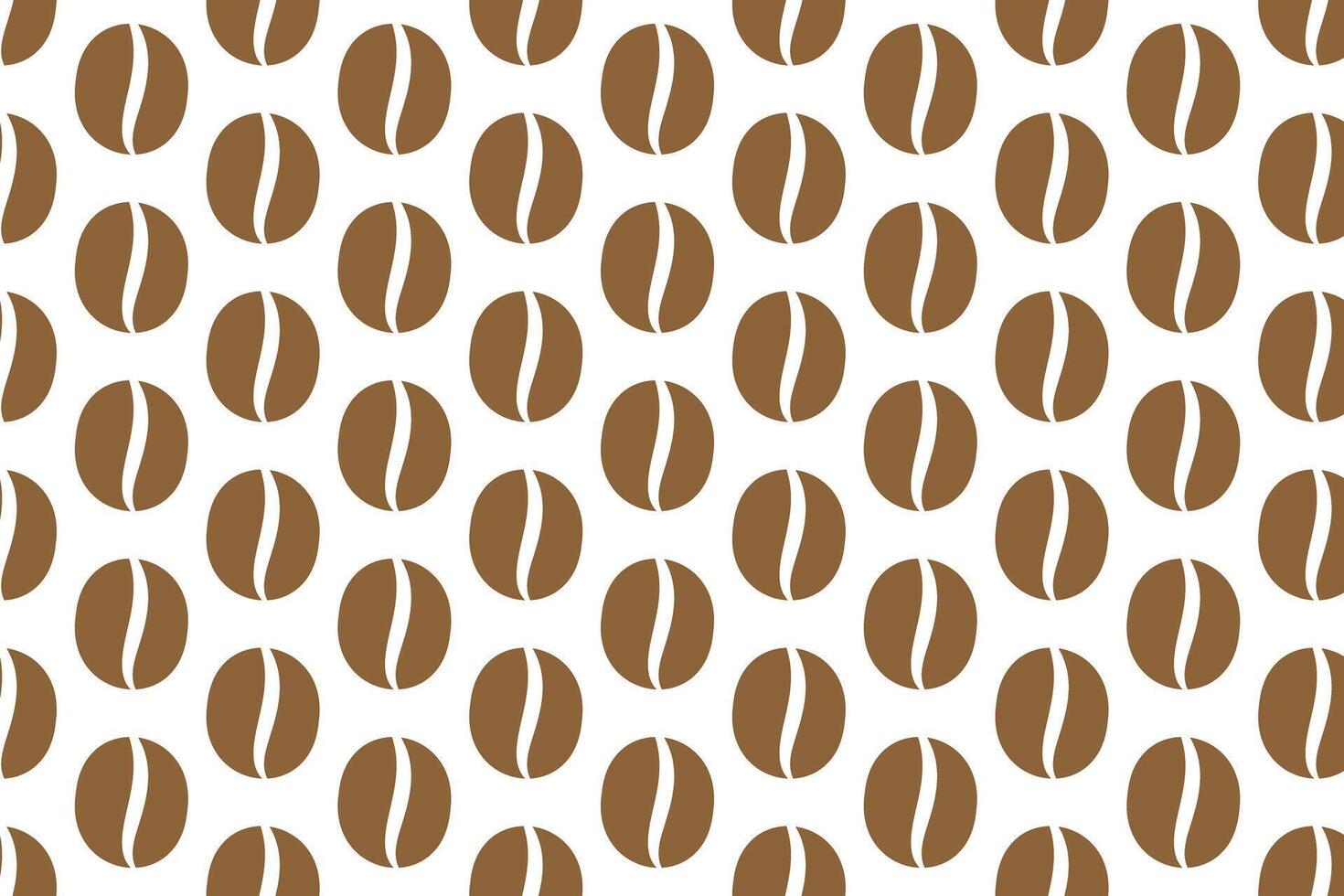 Coffee beans pattern . Brown coffee beans background . Coffee bean wallpaper . illustration vector