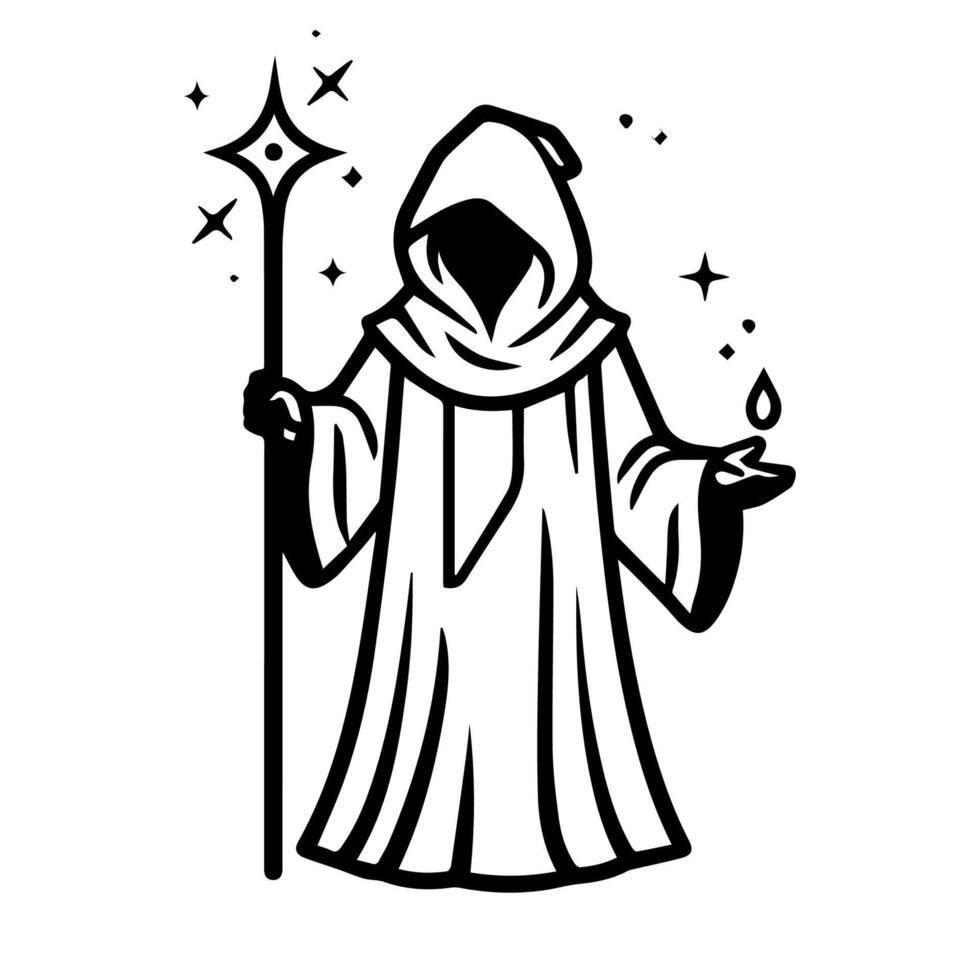 mage icon or modern line symbol. line art and icon design with bold outline. Black and white Pixel Perfect minimalistic symbol isolated white background. Silhouette simple thin sign vector
