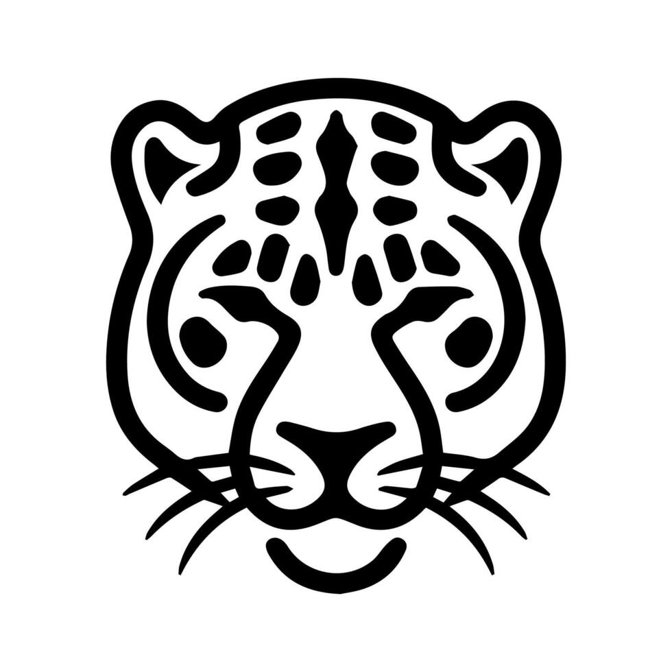 Panther icon or modern line symbol. line art and icon design with bold outline. Black and white Pixel Perfect minimalistic symbol isolated white background. Silhouette simple thin sign vector