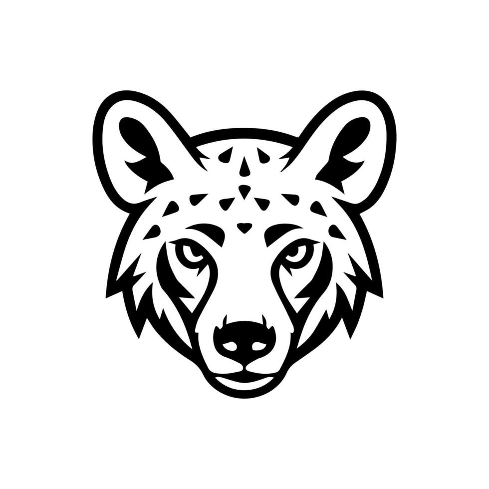 Hyena icon or modern line symbol. line art and icon design with bold outline. Black and white Pixel Perfect minimalistic symbol isolated white background. Silhouette simple thin sign vector