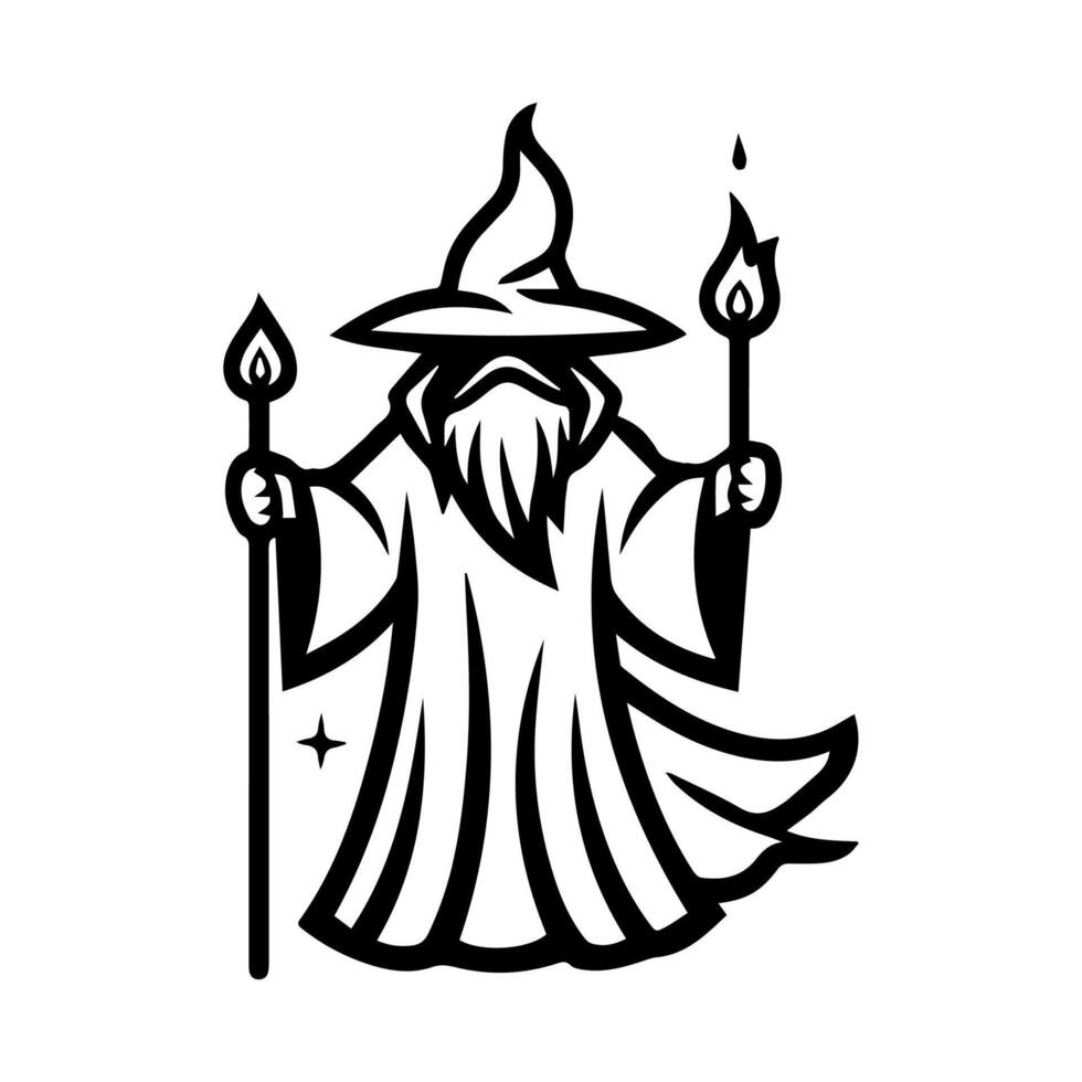 mage icon or modern line symbol. line art and icon design with bold outline. Black and white Pixel Perfect minimalistic symbol isolated white background. Silhouette simple thin sign vector