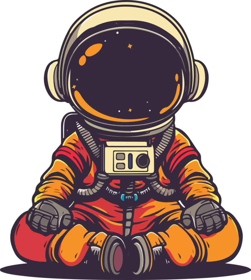 astronaut illustration isolated on transparent background. png