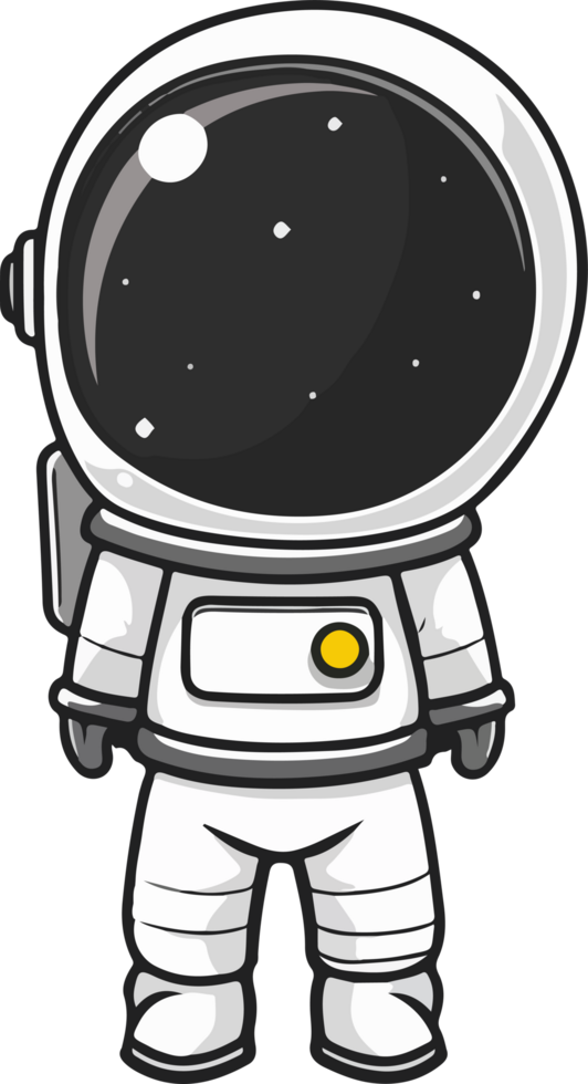 astronaut illustration isolated on transparent background. png