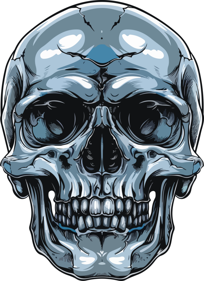 skull illustration isolated on transparent background. png