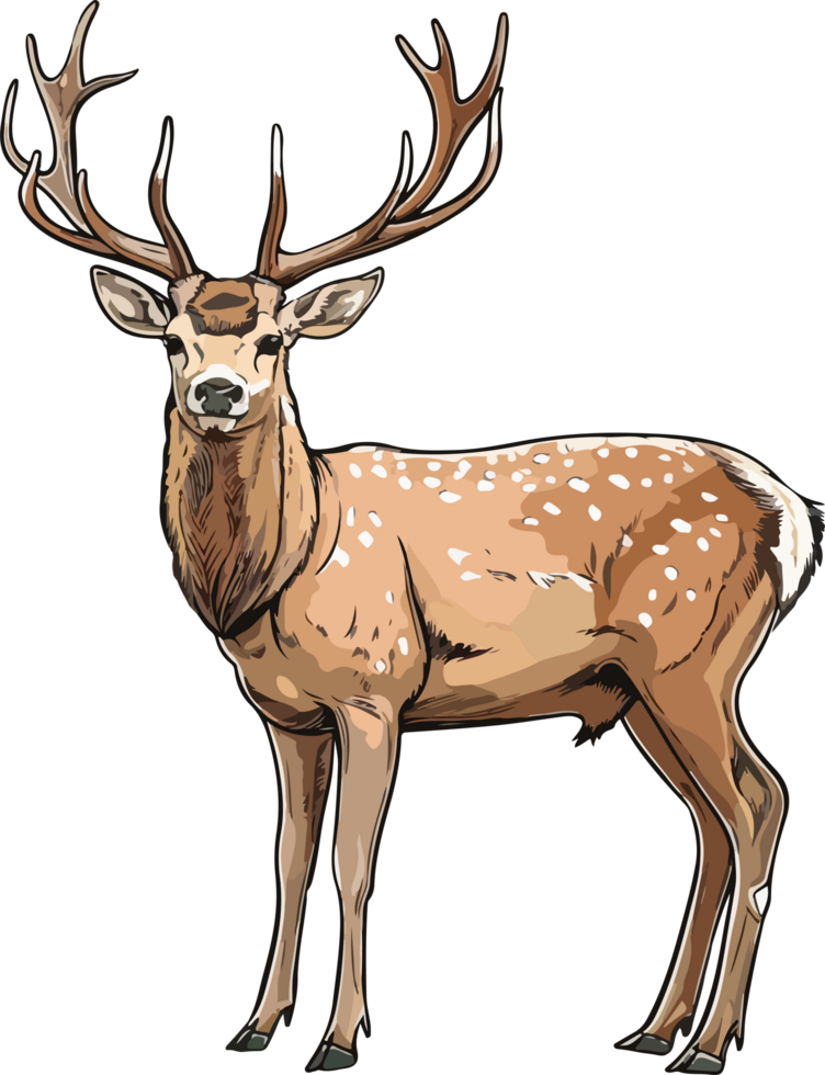reindeer illustration isolated on transparent background. png