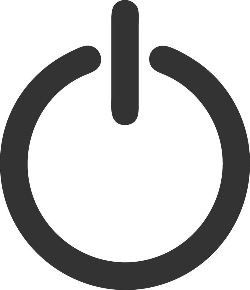 power off black fill icon vector