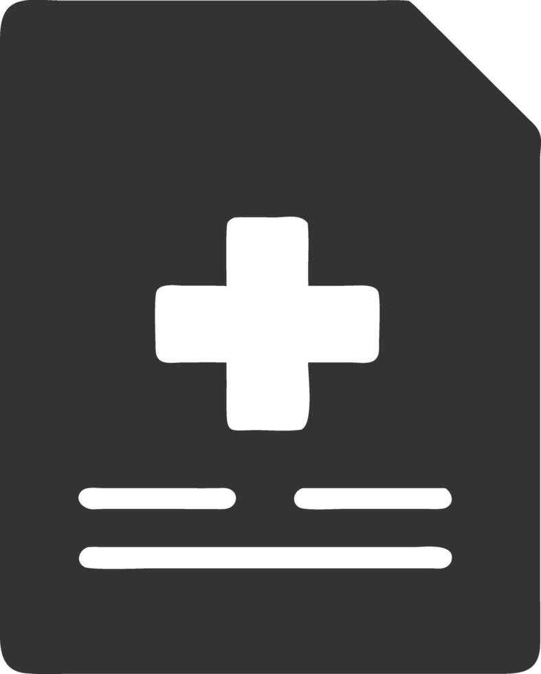 notes medical black fill icon vector