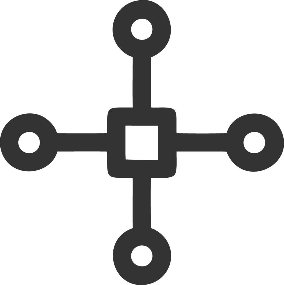 network wired black fill icon vector