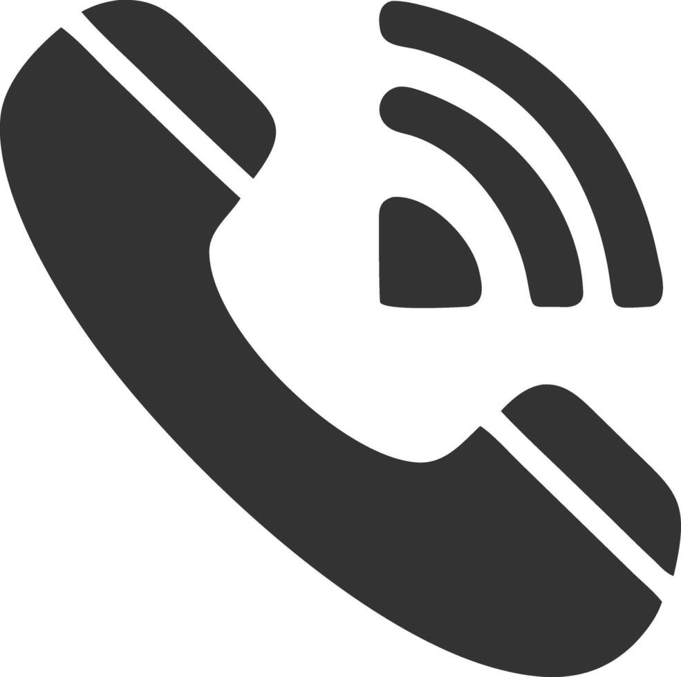phone volume black fill icon vector