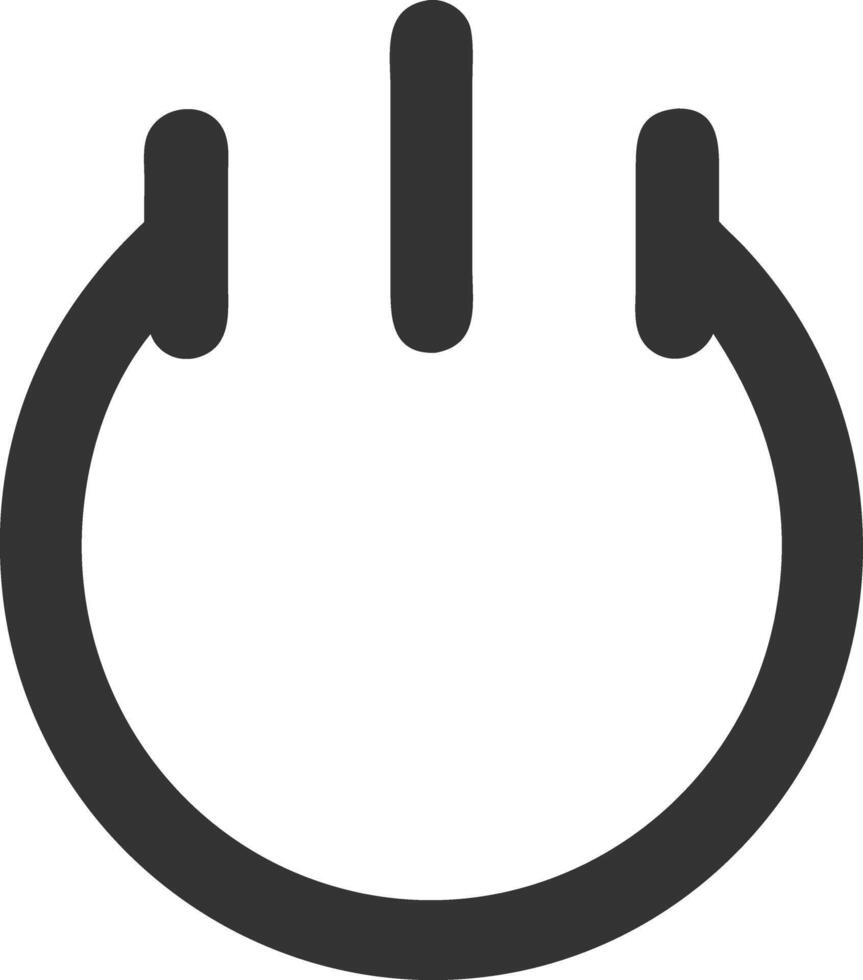 power off black fill icon vector