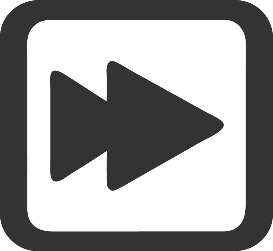forward black fill icon vector