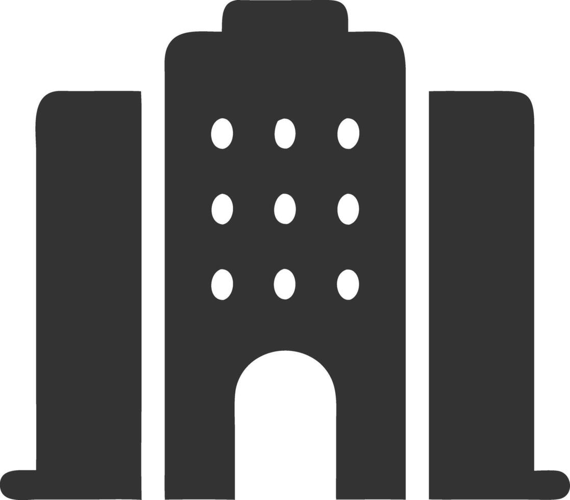 hotel black fill icon vector