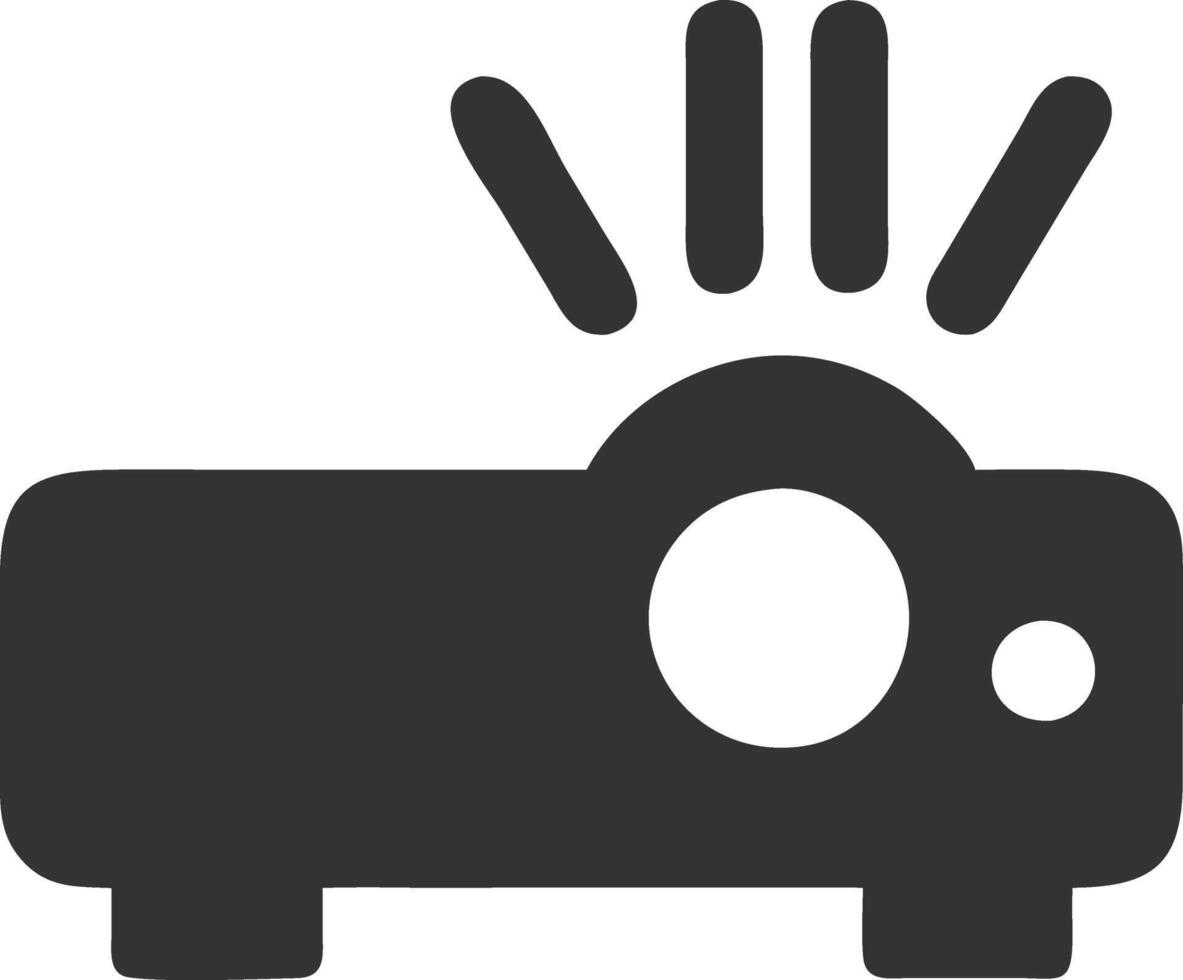 projector black fill icon vector